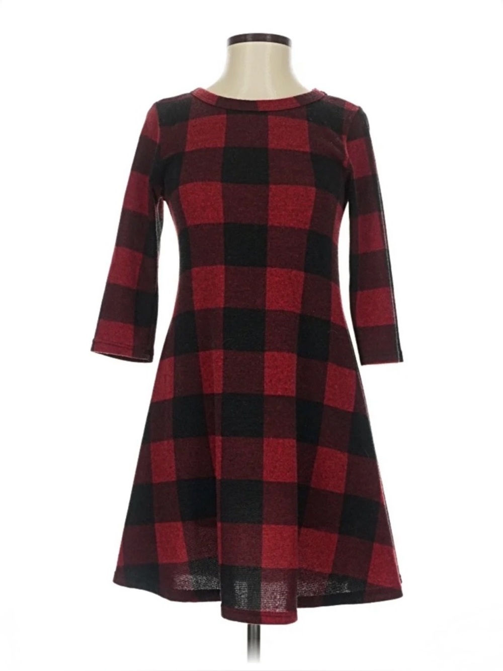 ❤️EUC❤️Red and Black Pink Lily Plaid Mini Dress size Medium